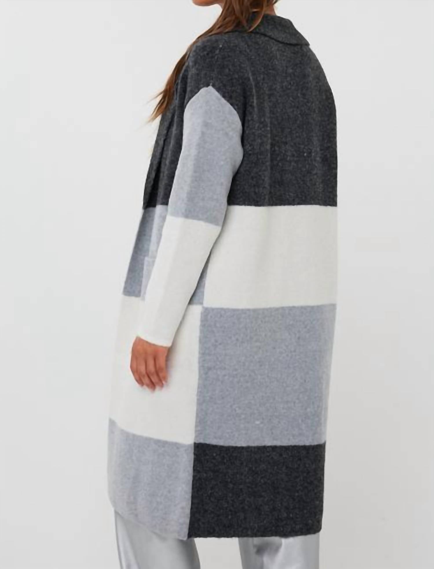 Esqualo - Blocks Longline Cardigan