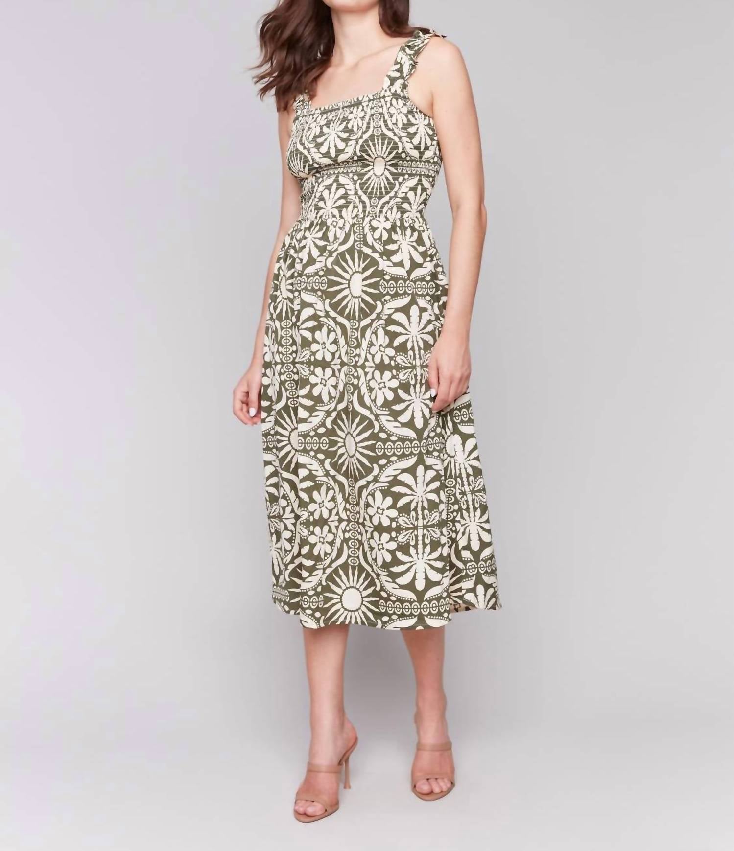 Charlie B - Printed Sleeveless Midi Dress