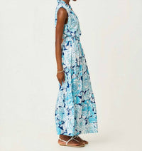 Lilly Pulitzer AMIRIA MAXI DRESS in capri blue rosanna - women's dress - alternate view