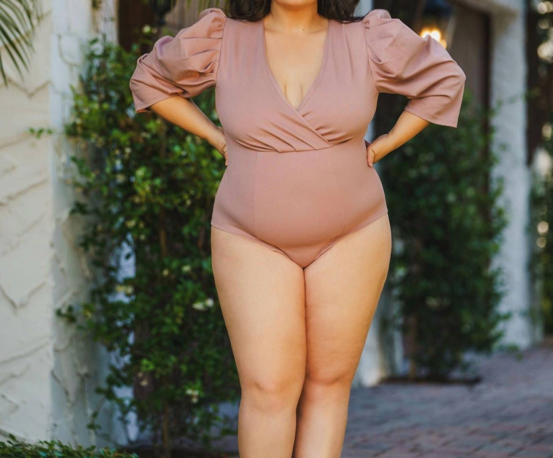 Adriana Contreras - Double Puff Sleeve Bodysuit - Plus