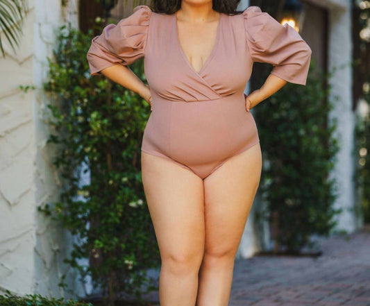 Adriana Contreras - Double Puff Sleeve Bodysuit - Plus