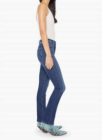 Mother The Rascal Skimp Mid-rise Straight Leg Jeans in you re a riot - women's jeans - detail view