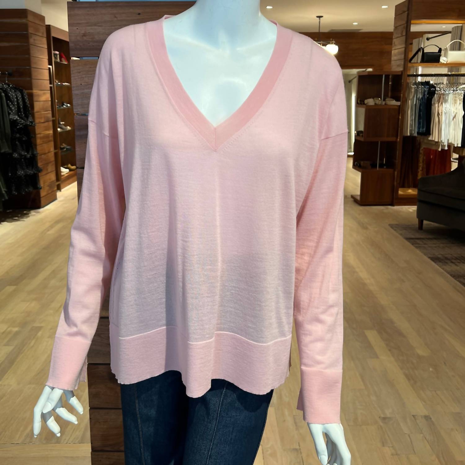 Roberto Collina - Women's Merino Long Sleeve V-neck Top