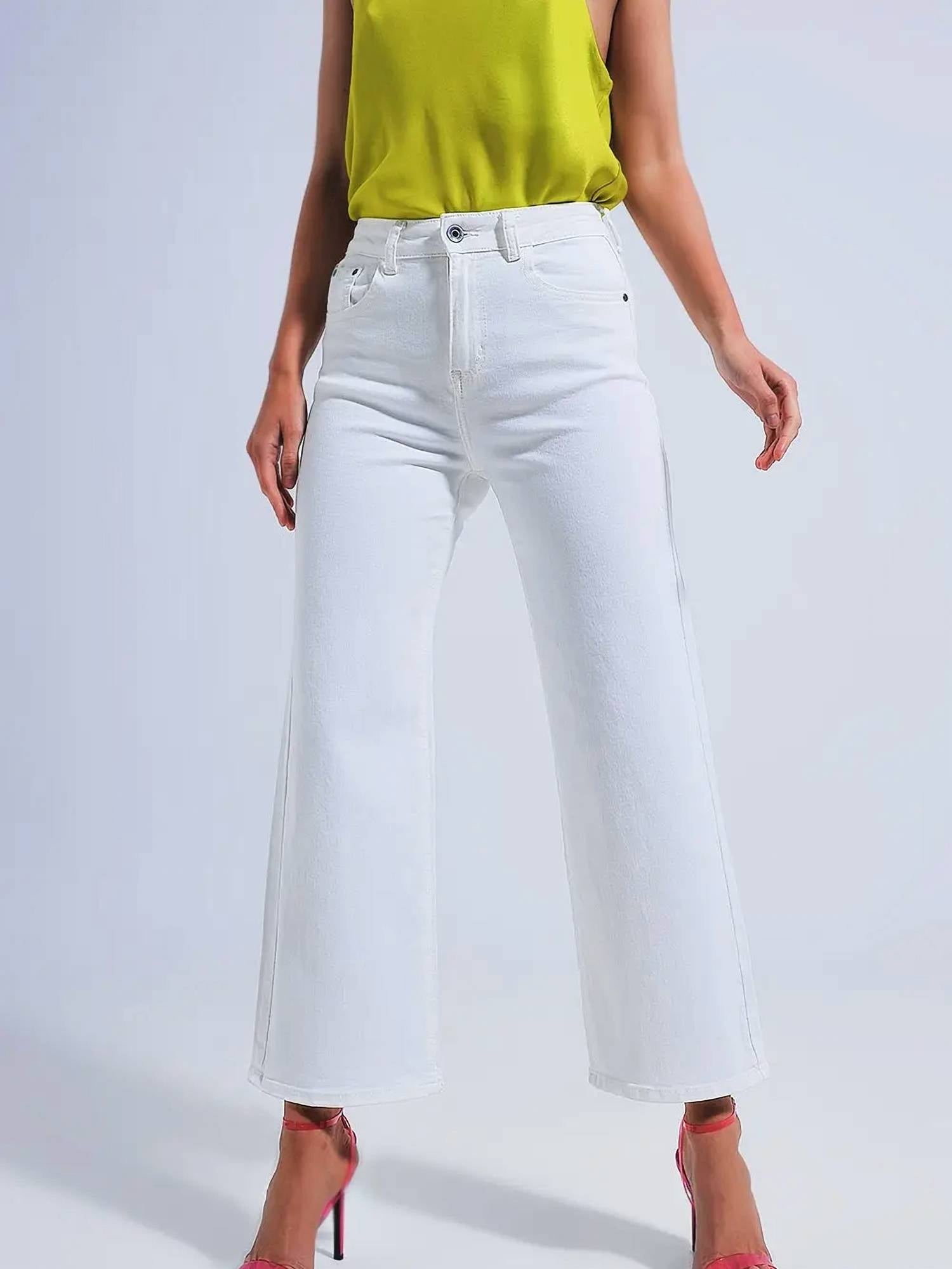 Q2 - Nora Wide Leg Stretch Denim Jeans