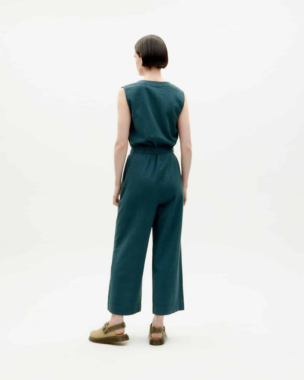 Thinking Mu - Seersucker Winona Jumpsuit