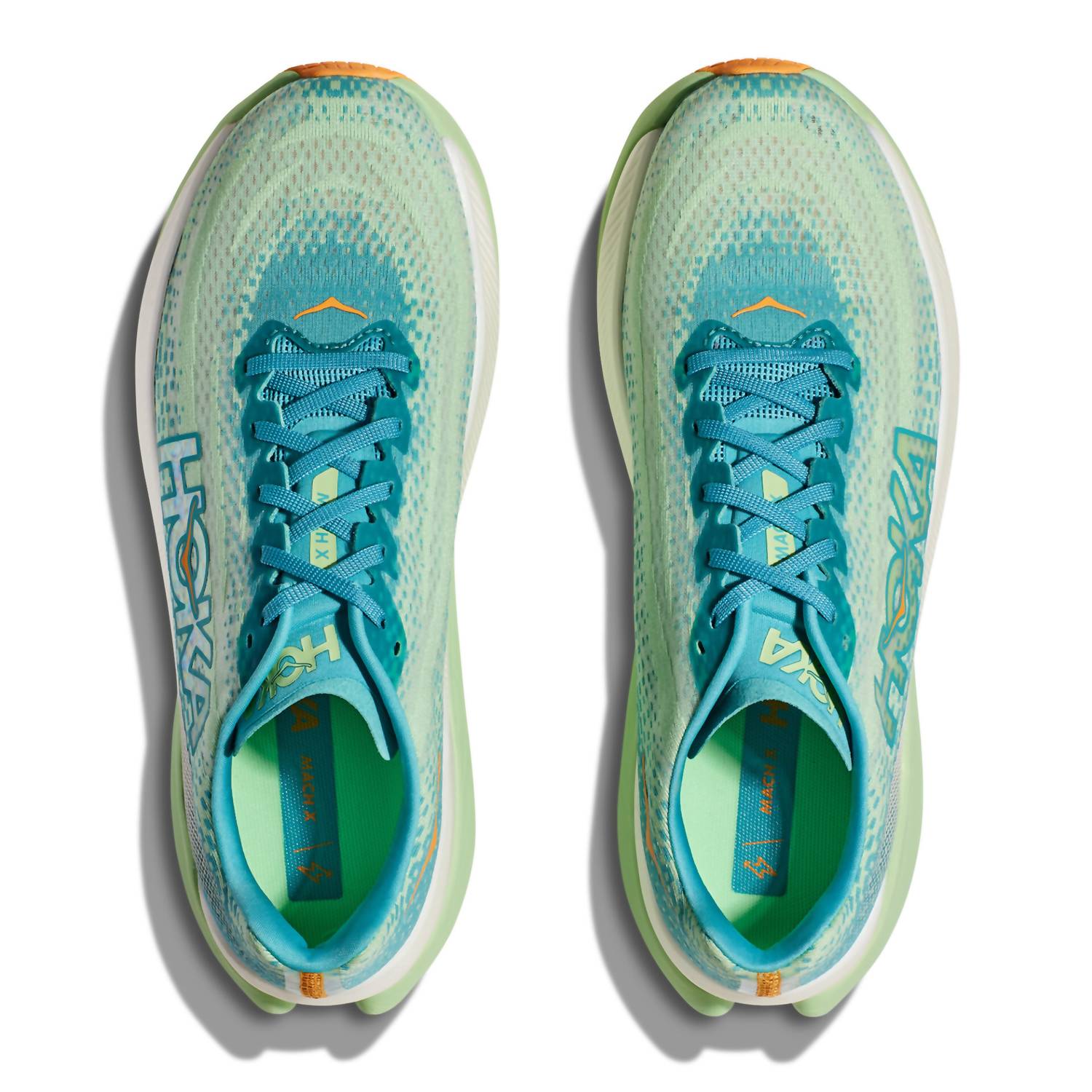 Hoka Men's Mach X Shoe in ocean mist lime glow - men's shoe - view 4