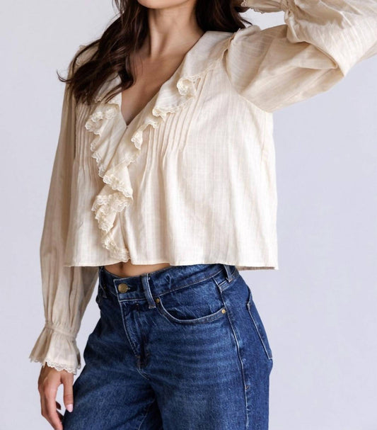 Storia - Adhara Ruffle V-neck Blouse