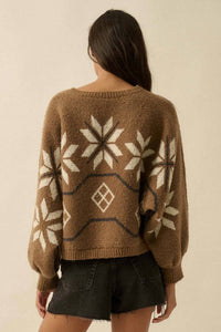 Promesa - Textured Alipine-Knit Dolman-Sleeve Sweater