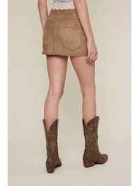 Sky To Moon - Jessie Suede Skirt