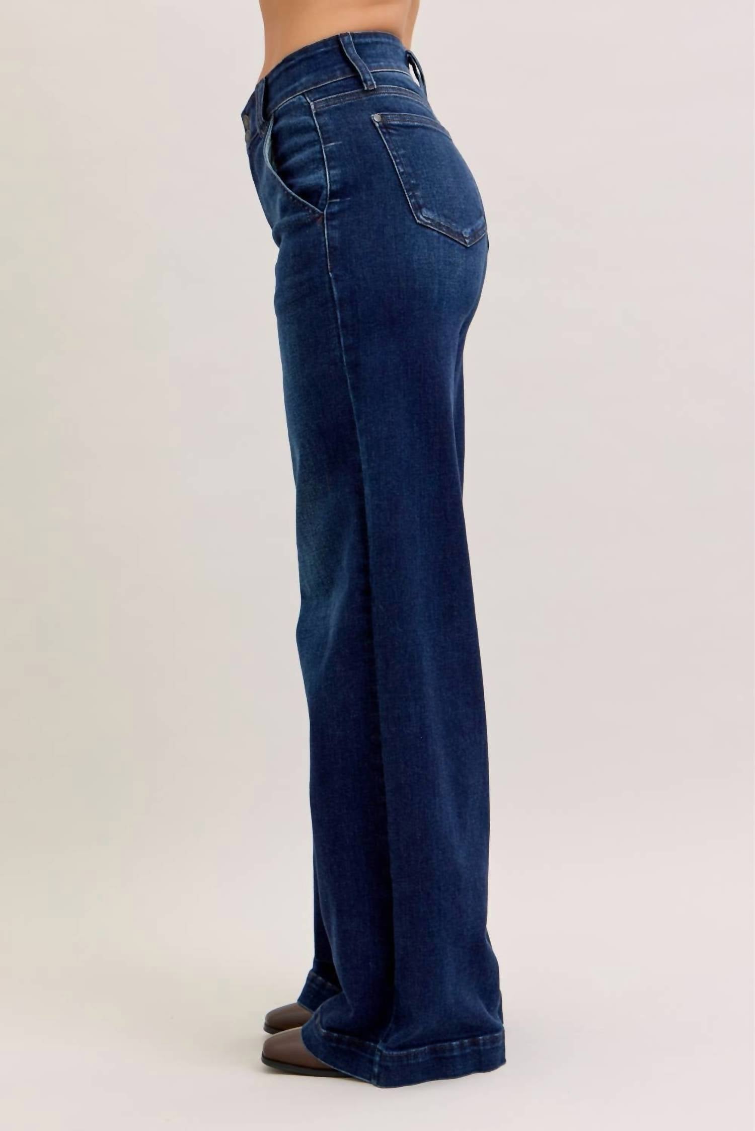 Judy Blue - Women's Wide Leg High Waist Trouser