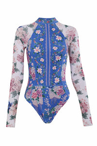 Agua Bendita - Monti Ivy Long Sleeve Zip One-piece Swimsuit