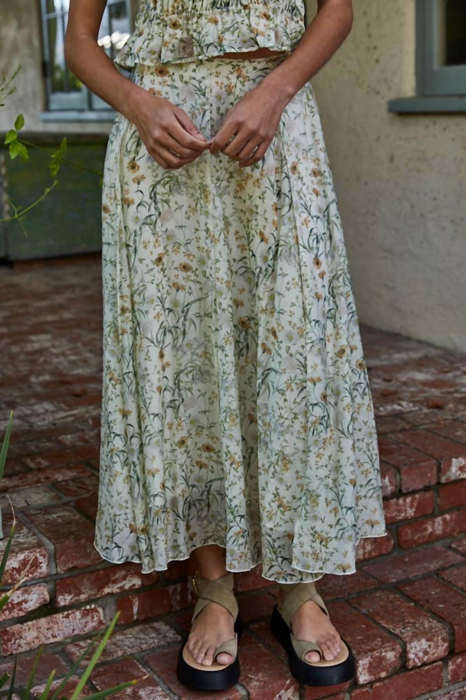 By Together Beatrix Skirt in floral print - women's skirt