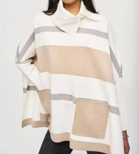 Joseph Ribkoff - Stripe Print Poncho Top