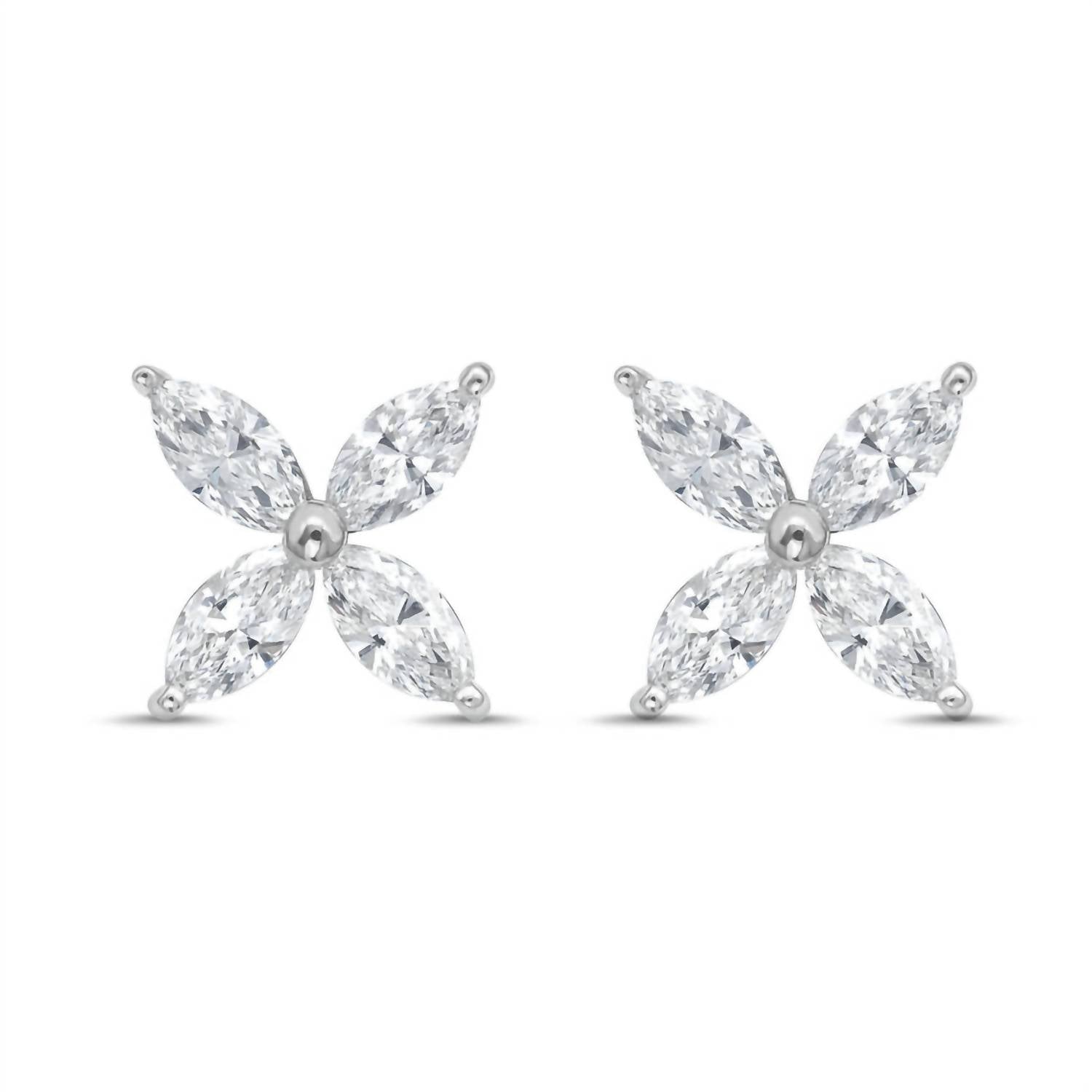 Diana M Jewels - Women's Marquise Lab-grown Diamond Stud Earrings (3.00 Tcw) - Signature