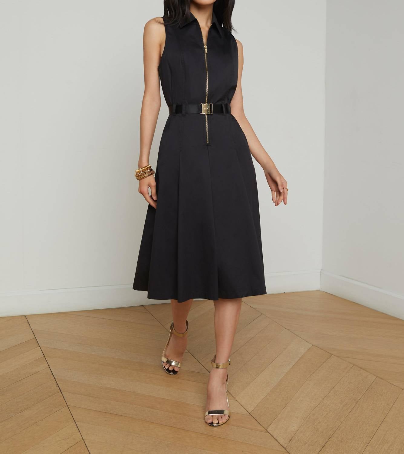 L'Agence - Kylo Belted Midi Shirt Dress