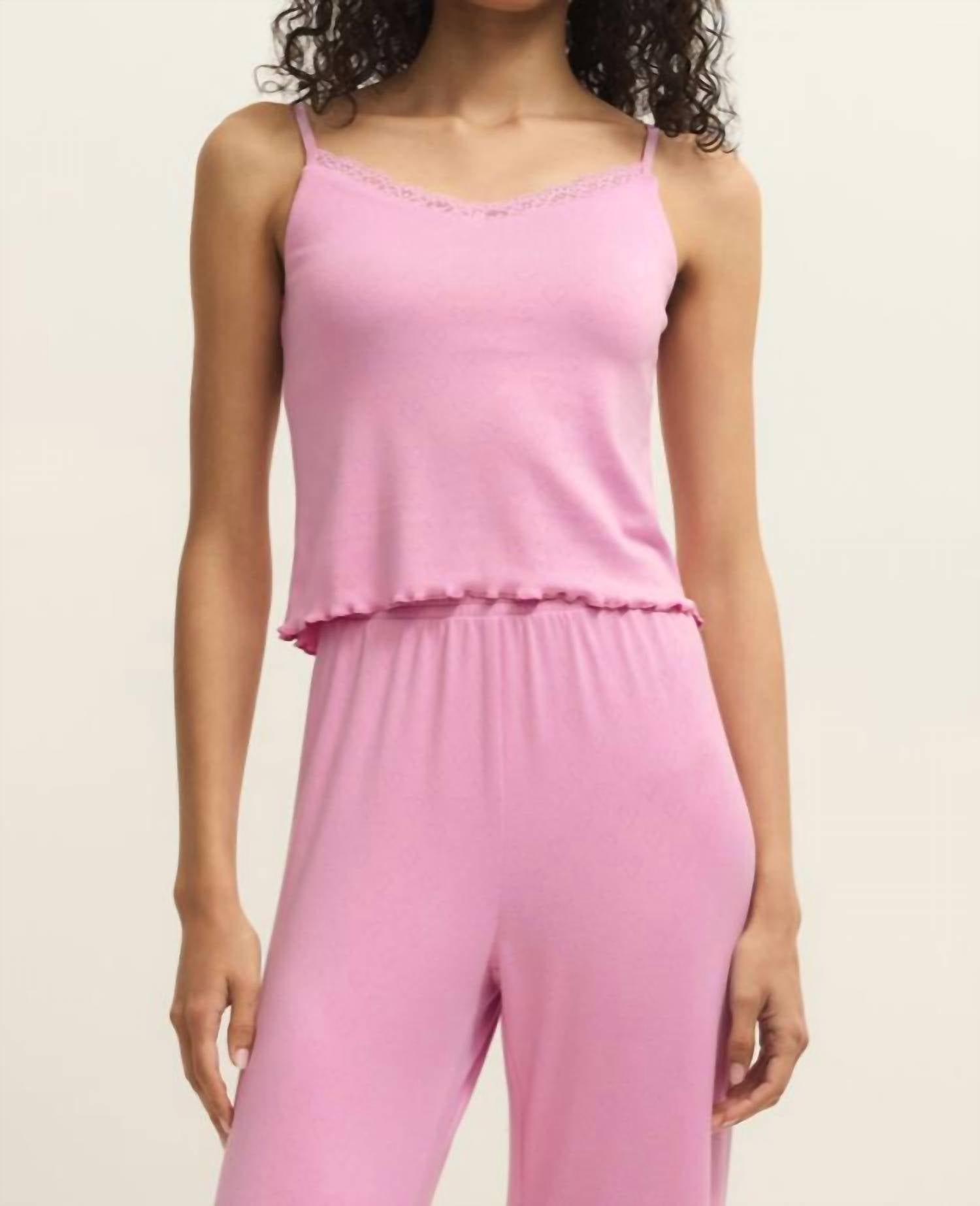Z Supply Heart Felt Cami Top in pink crush - women's shirt - alternate view