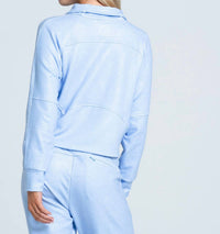 Lucky In Love - Renew Heather Zip Long Sleeve Sweater