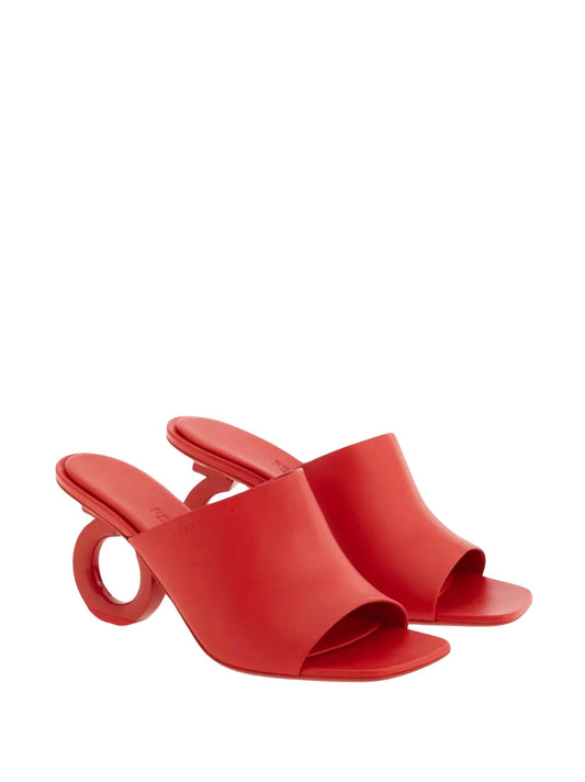 Salvatore Ferragamo - Women's Open Toe Sculpted Heel Mules