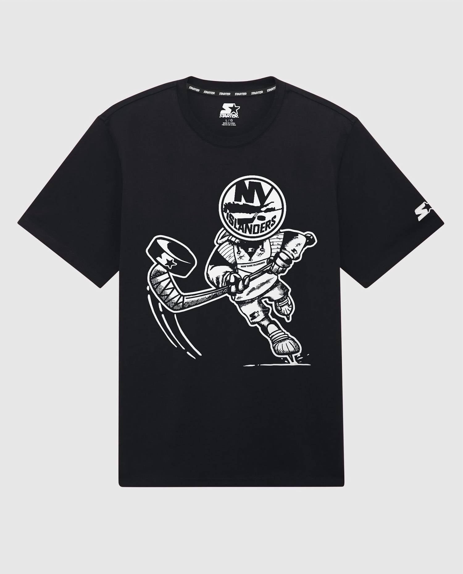 Starter - Unisex New York Islanders Faceoff Short Sleeve Crew Neck Tee