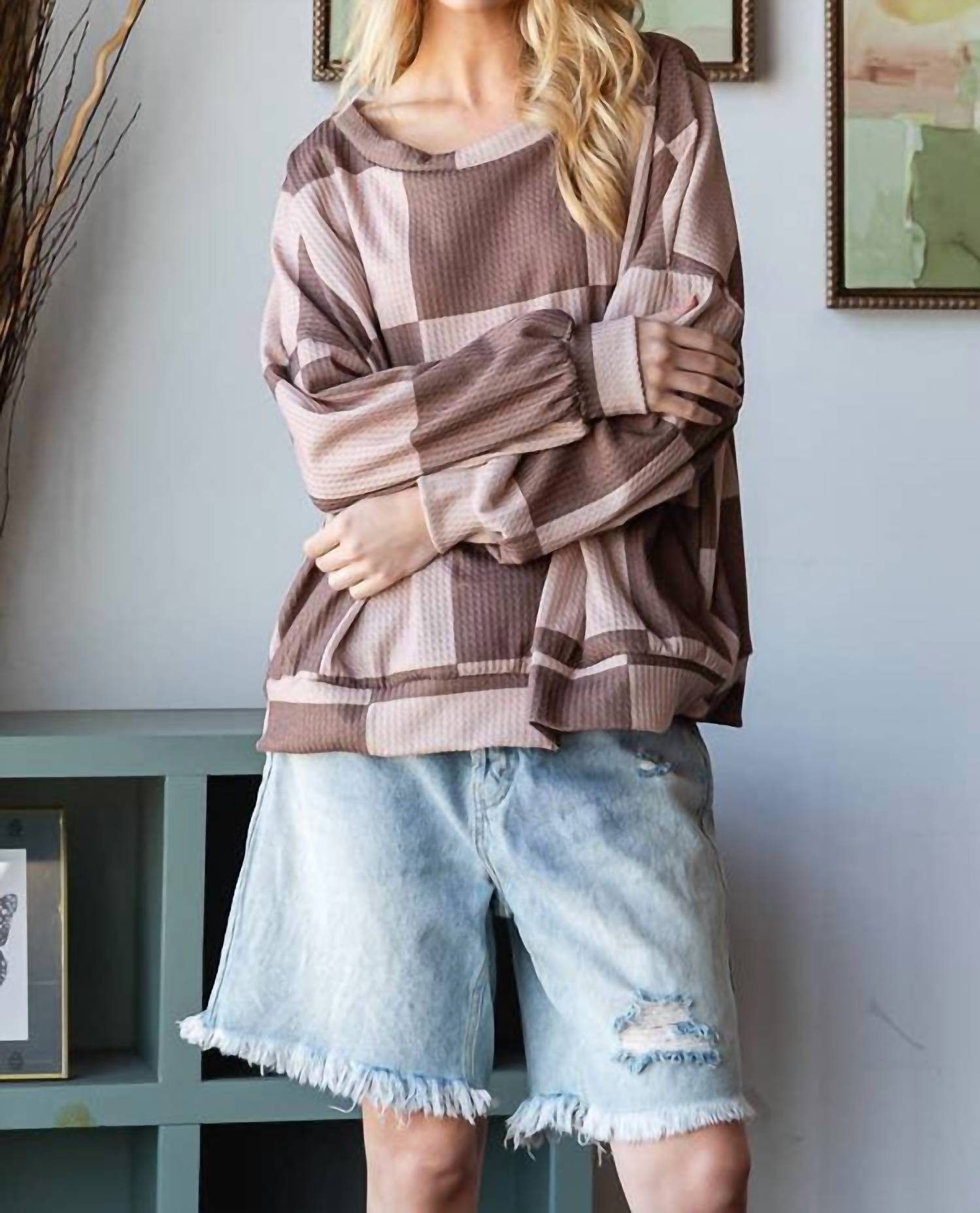 Hopely - Checkered Sweatshirt