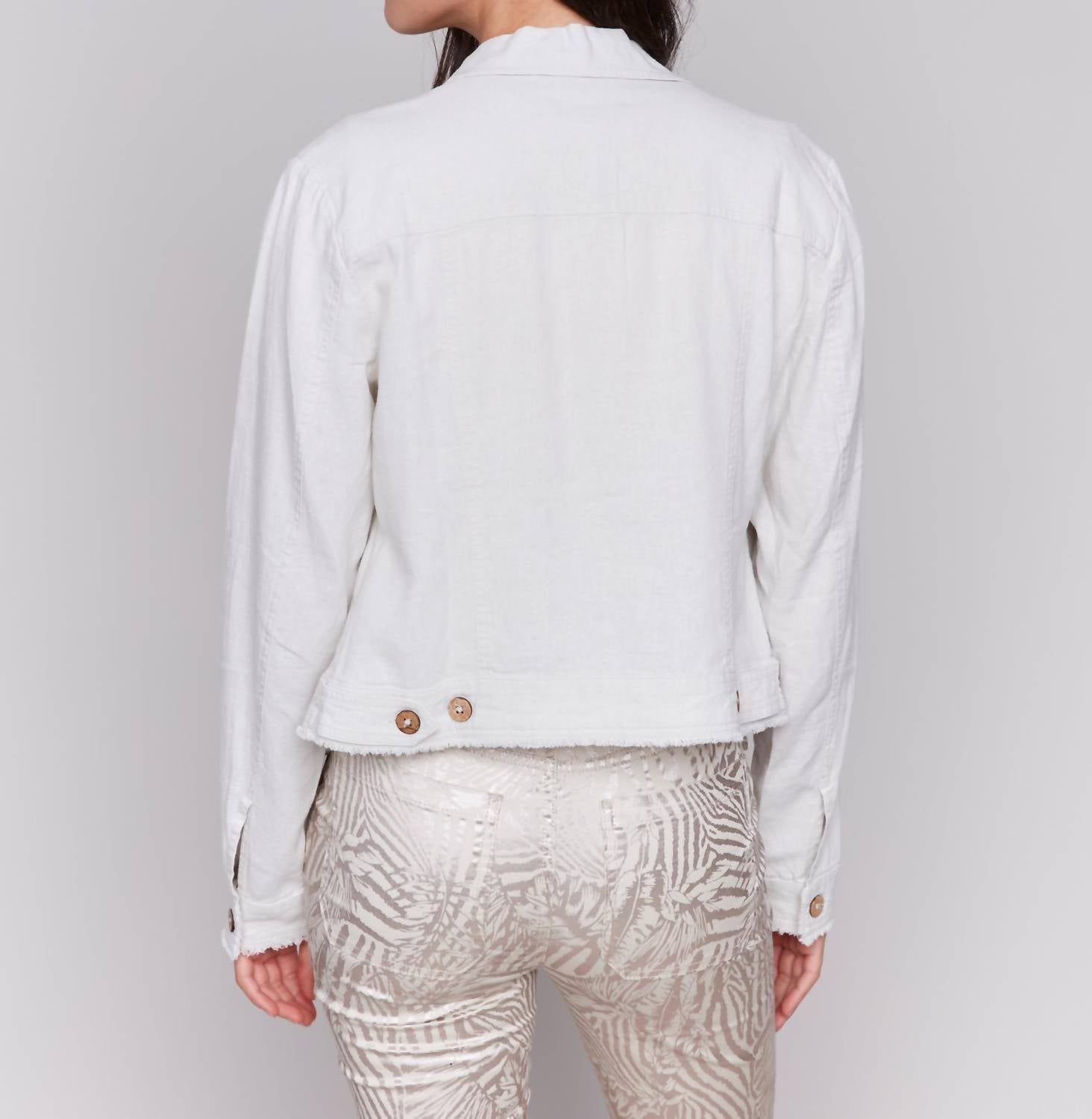 Charlie B - Linen Button Up Jacket