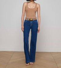 L'Agence - Clayton High Rise Wide Leg Jeans