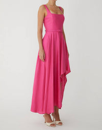js71 Marin Dress in hot pink - women's dress - detail view