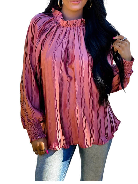 Glam - Don’t Mean A Thing Smocked Cuffs Top