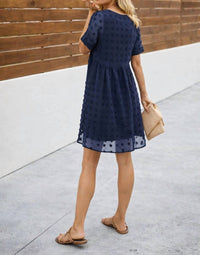 Zenana - Swiss Dot Baby Doll Dress