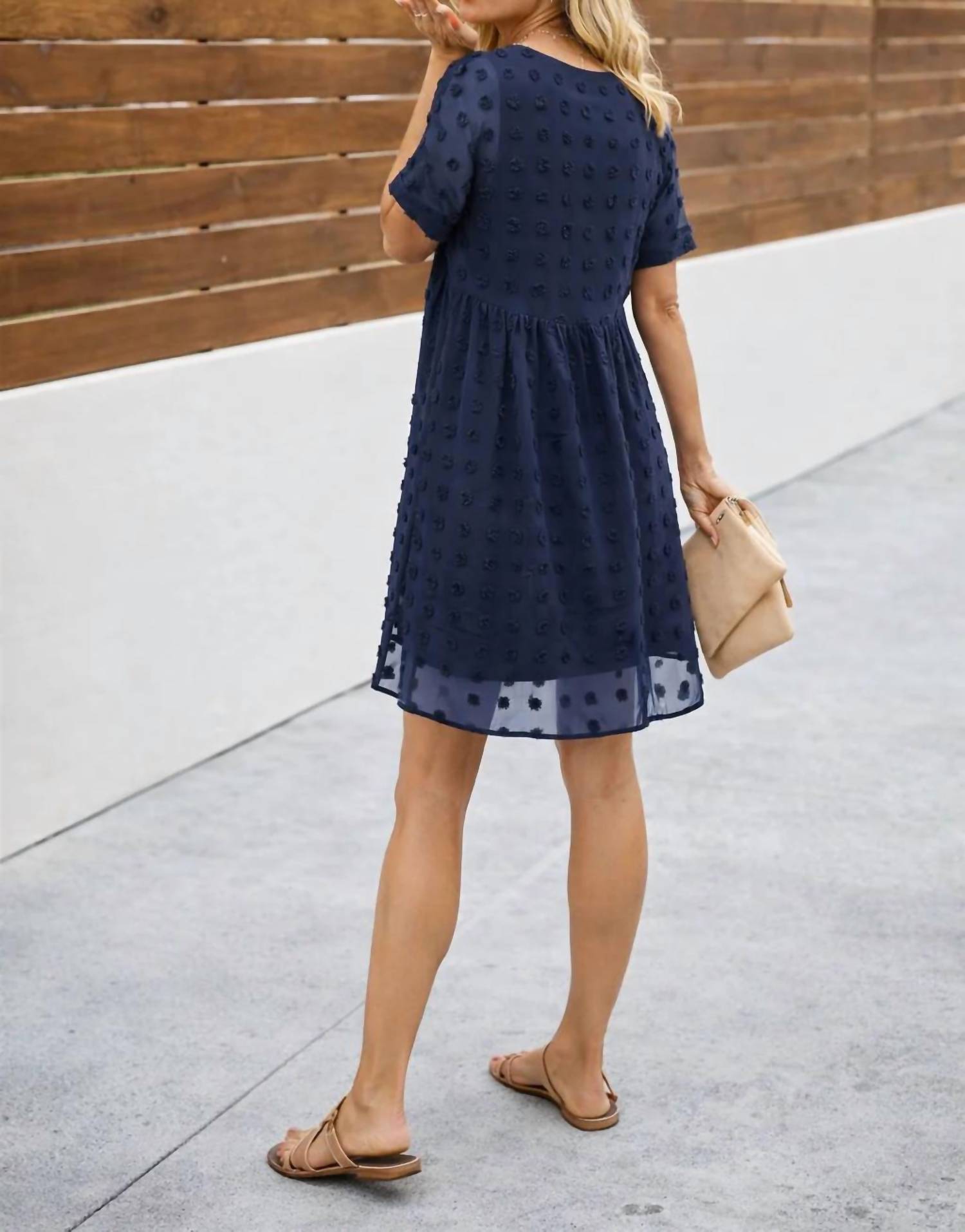 Zenana - Swiss Dot Baby Doll Dress