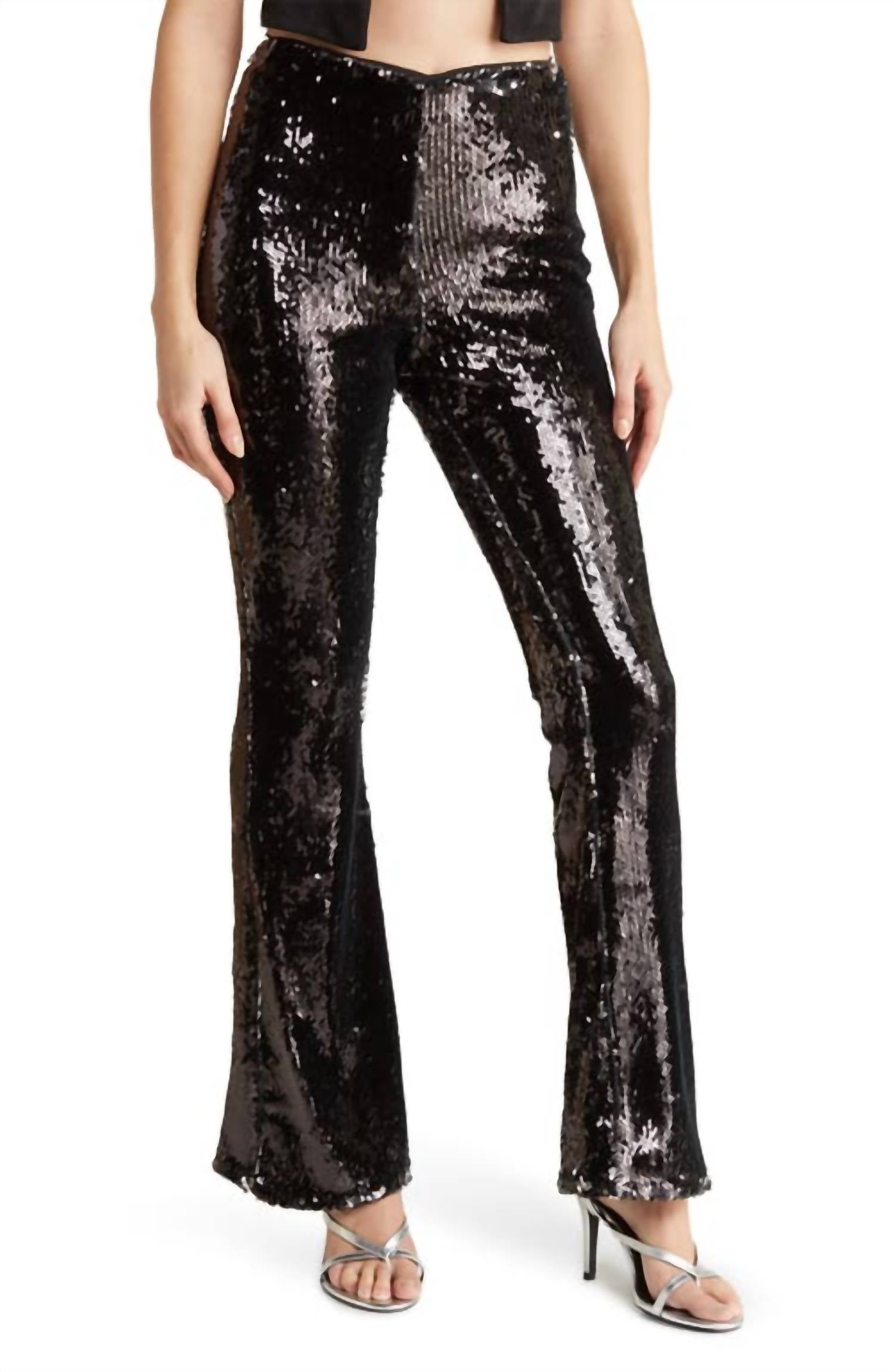 Topshop - Sequin Flare Trousers