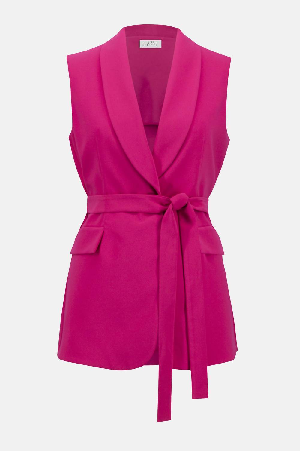 Joseph Ribkoff Belted Blazer Vest in pink - women's jacket - view 4