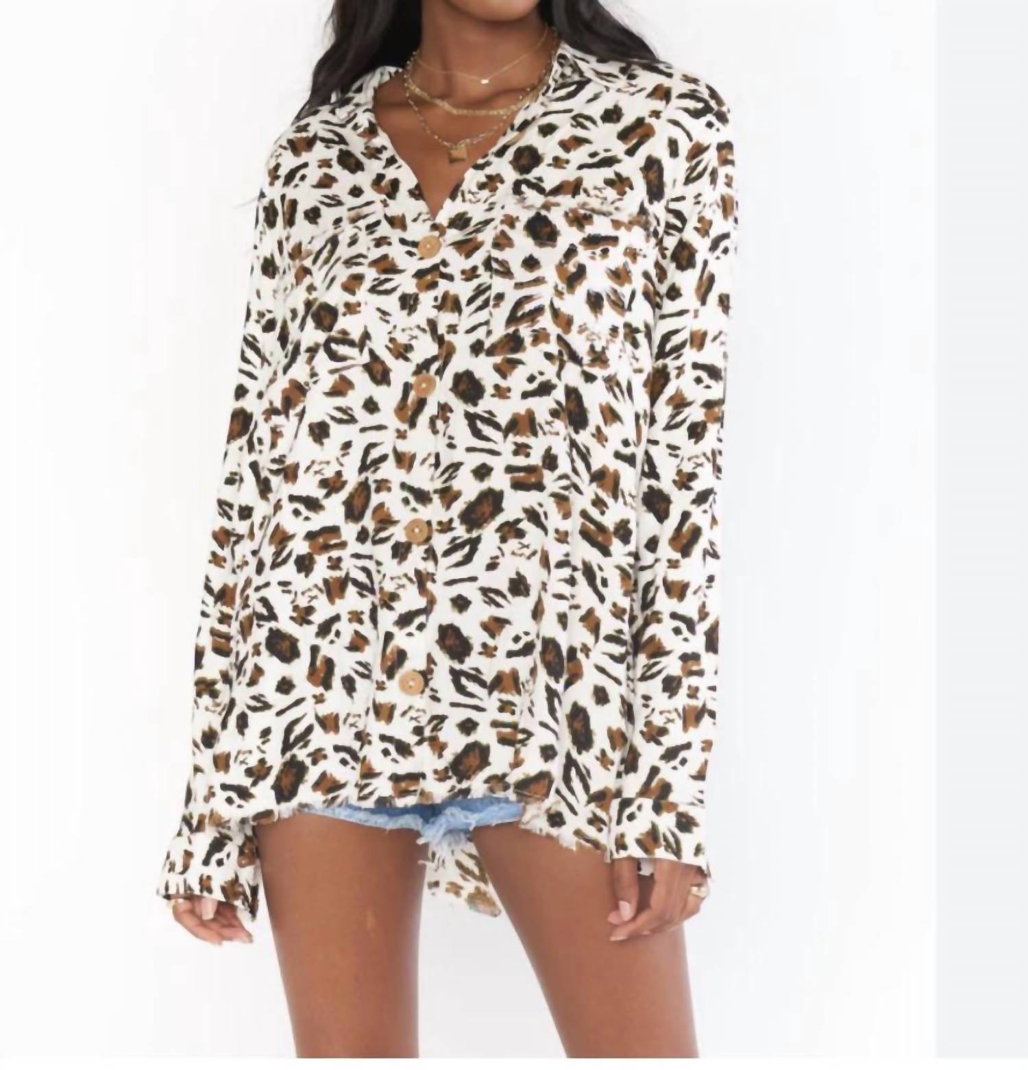 Show Me Your Mumu Marcella Top in oasis cheetah - women's blouse