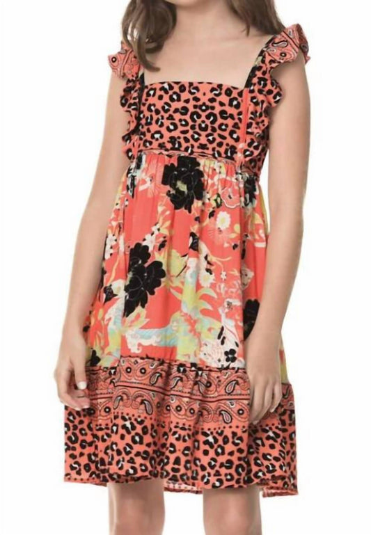 Maaji - Girls Mixed Floral and Animal Print Dress