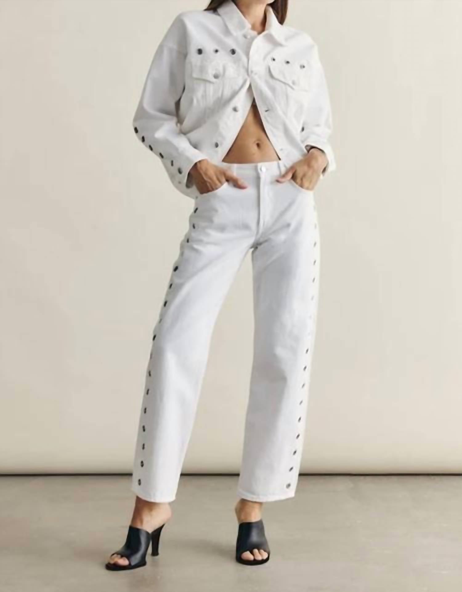 Pistola - Lexi mid rise bowed straight Jean
