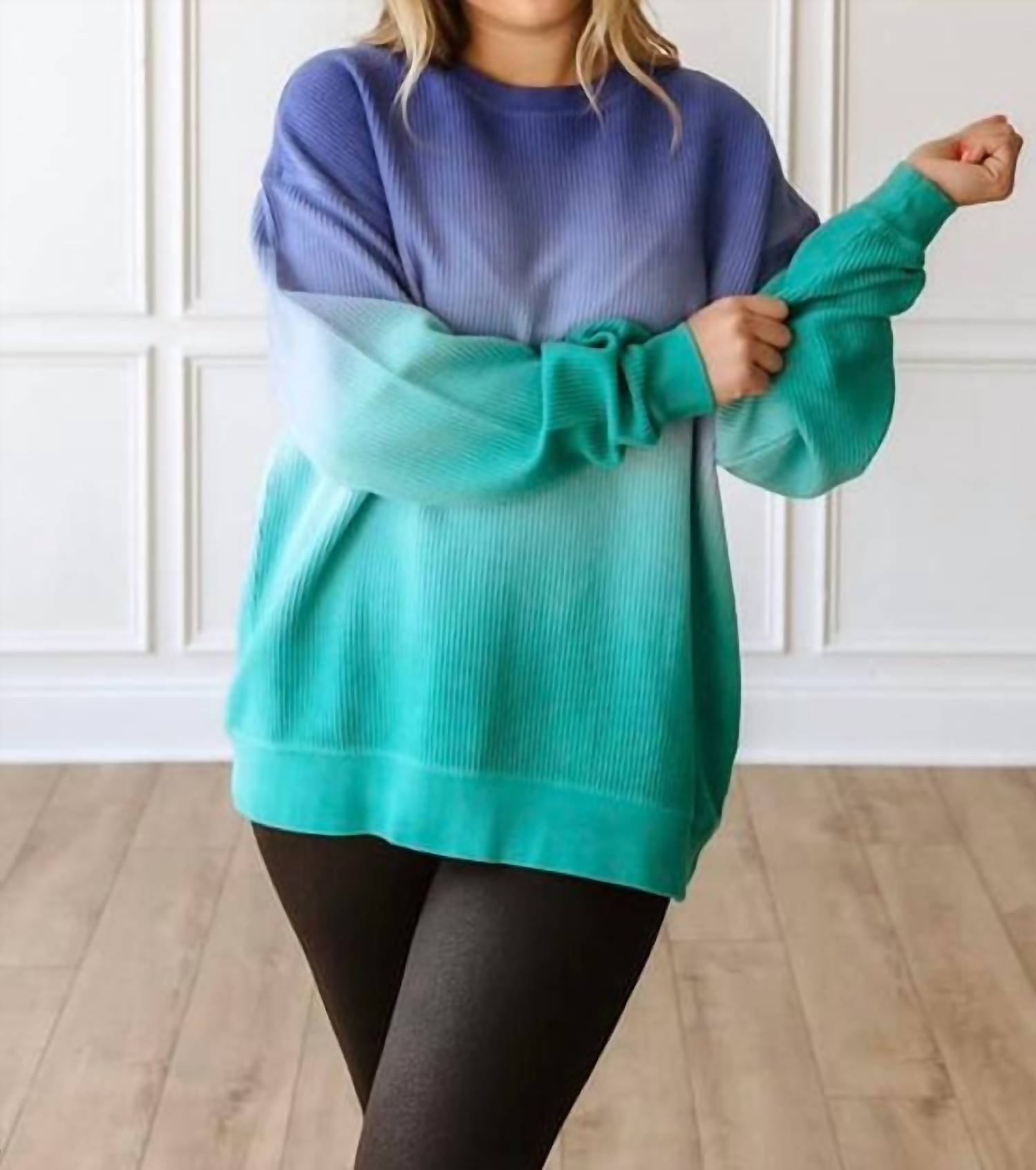 Moon Ryder - Ombre Corded Sweatshirt