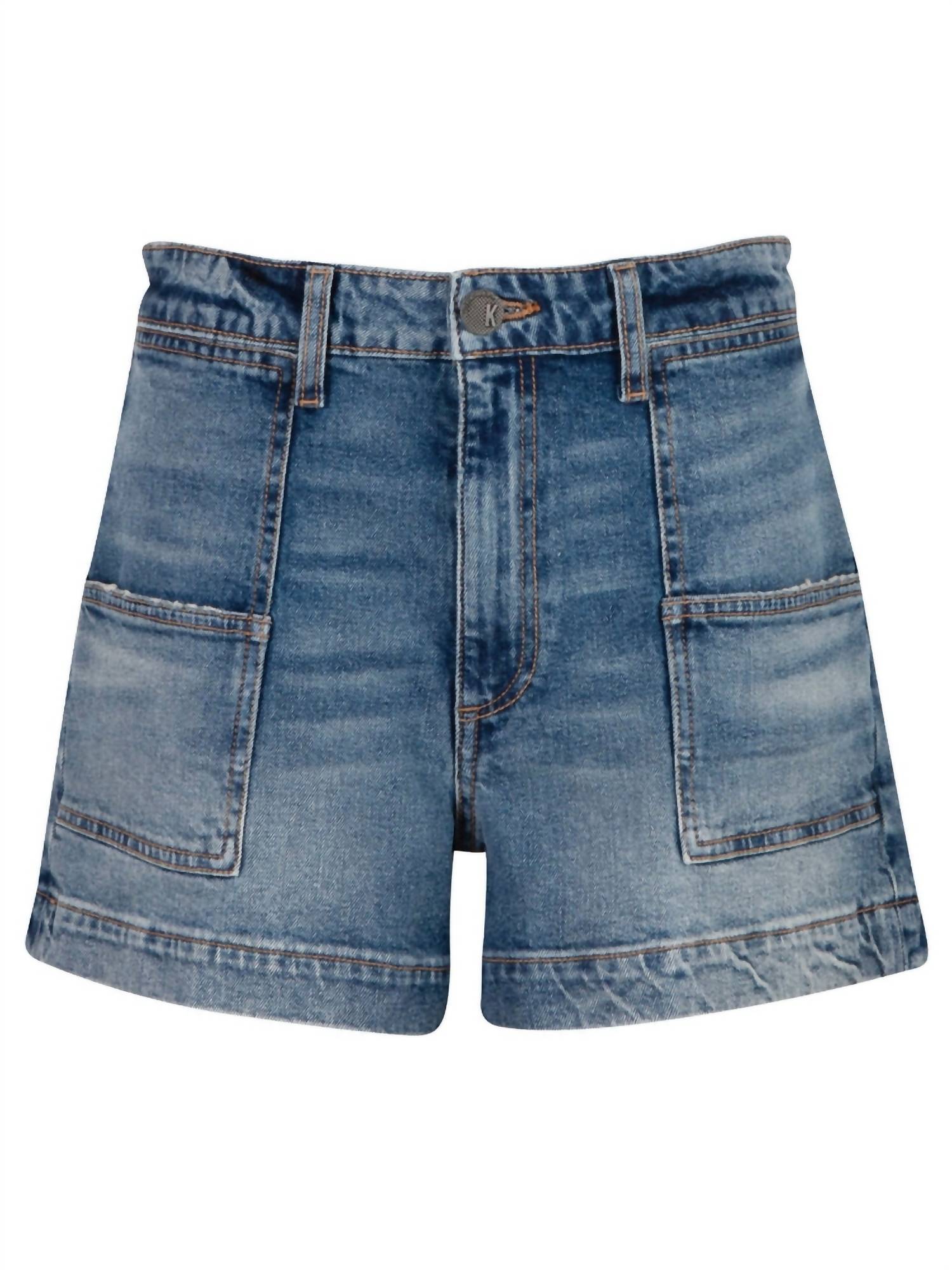 KUT FROM THE KLOTH Women's Jane High Rise Short in blue - women's shorts