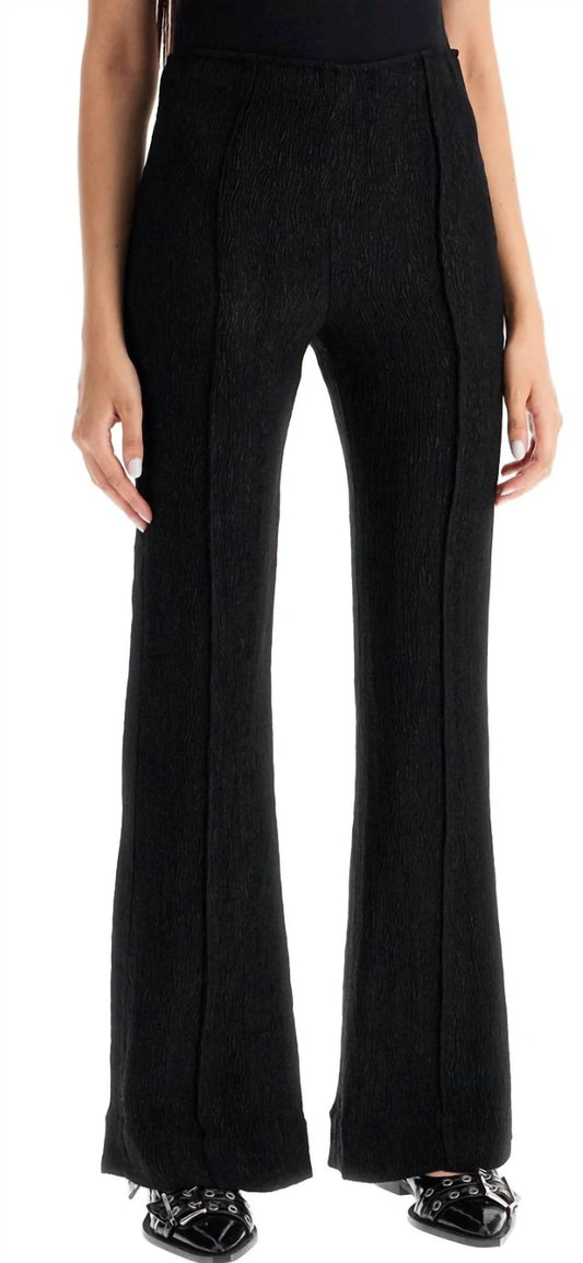 Ganni - VISCOSE STRETCH CREPE FLARED PANT