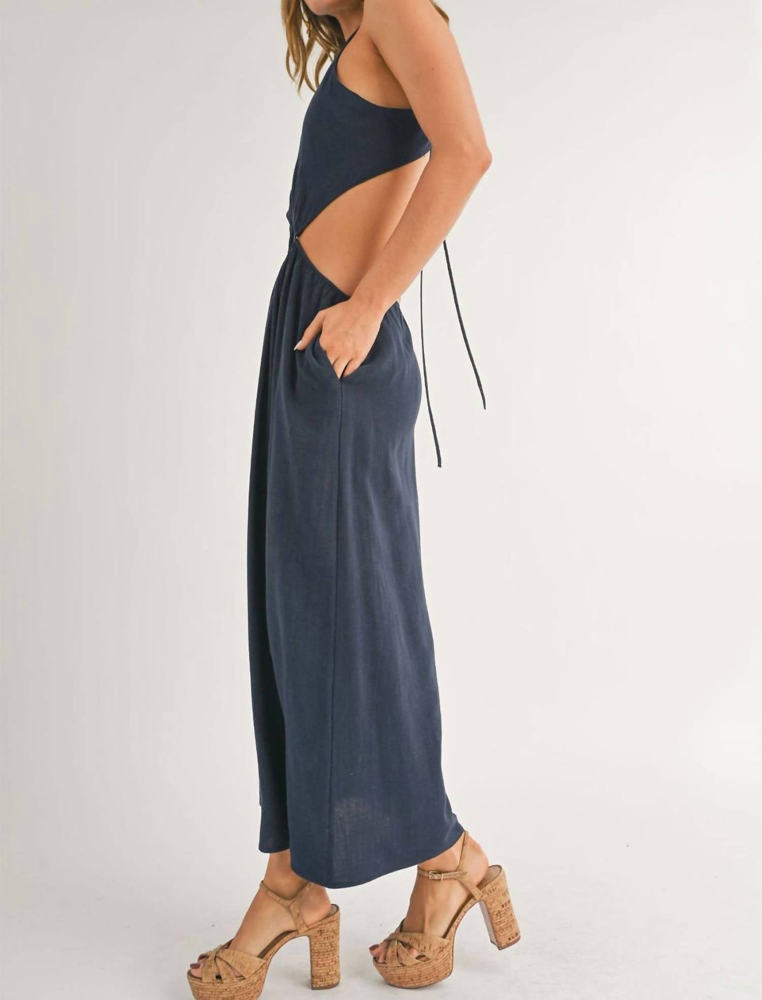Sage The Label - Sandy Cove Diamond Cutout Maxi Dress