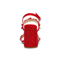 Betsey Johnson - Women's Drue Metallic Rhinestone Embellished Dress Sandals