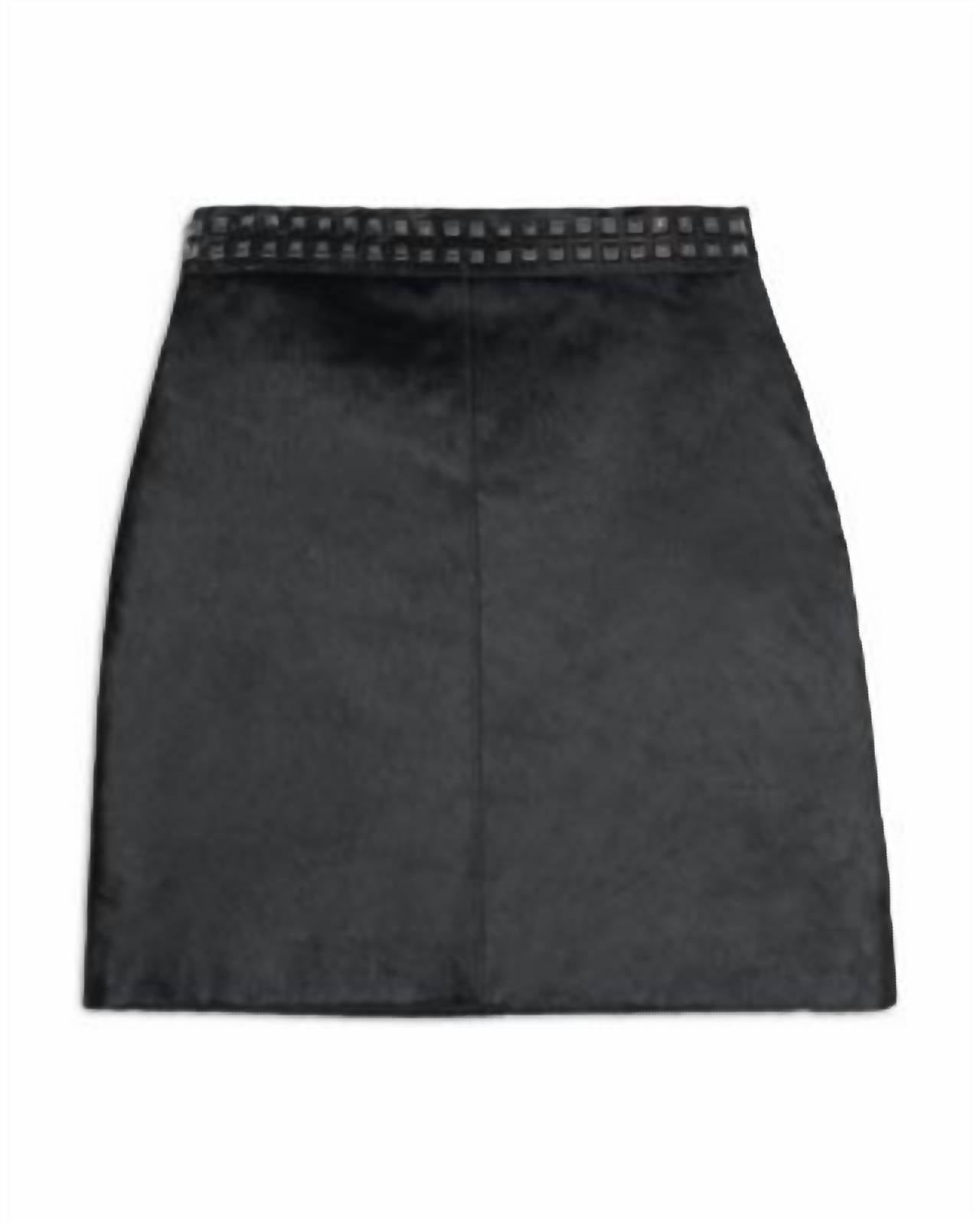 The Kooples - Leather Mohair Skirt