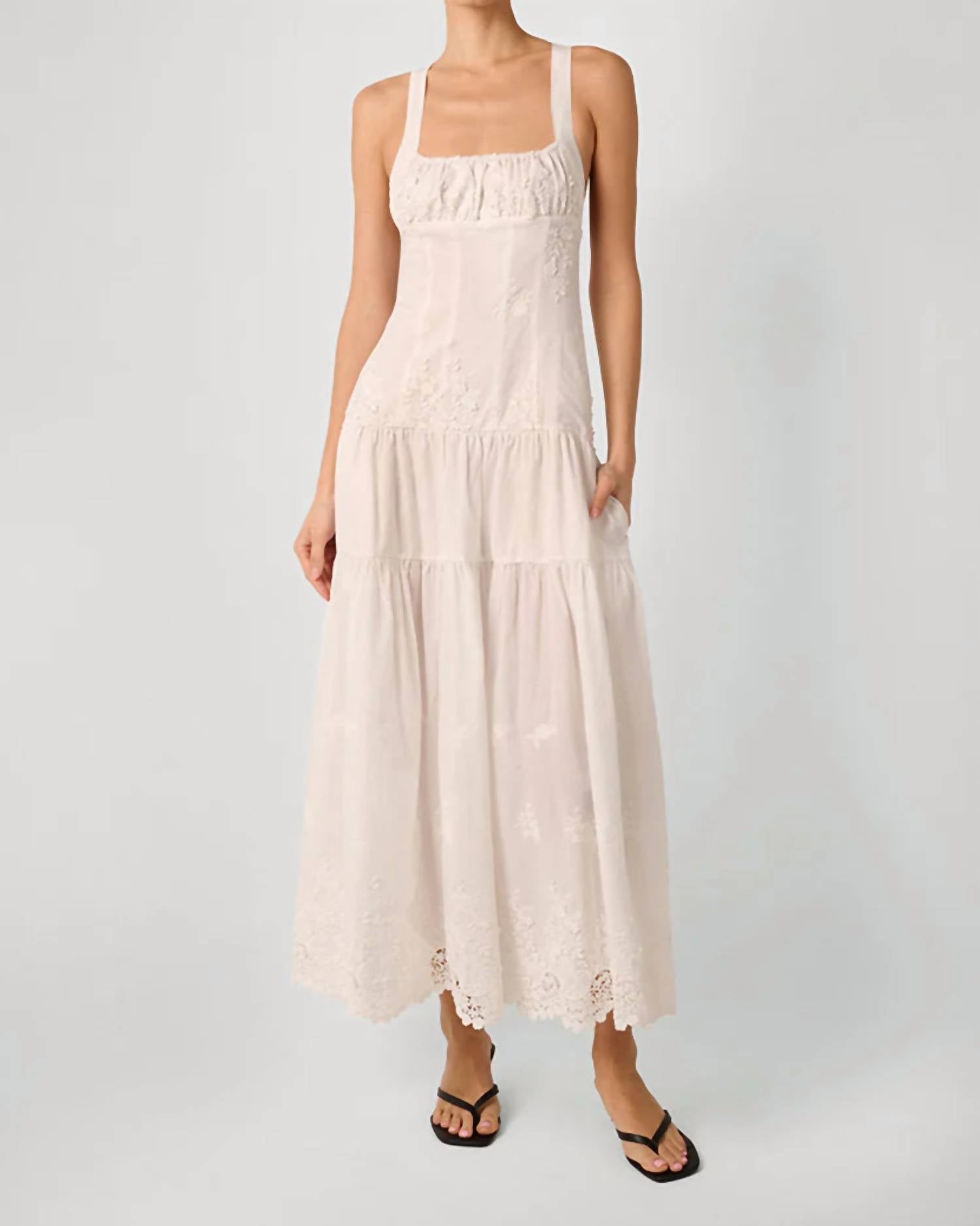 We Wore What - Ruched Cup Peplum Midi Dress
