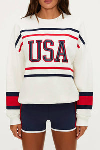Beach Riot - Devon Firework Colorblock USA Sweater