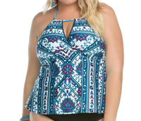Becca - Plus Size Inspired Halter Tankini Top