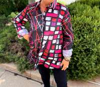 Multiples - Long Sleeve Button Front Shirt