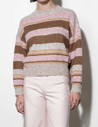 Greylin - Wendy Slouchy Crew Neck Stripe Sweater