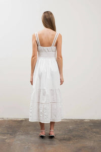 Moon River - Eyelet Detail Midi Dress