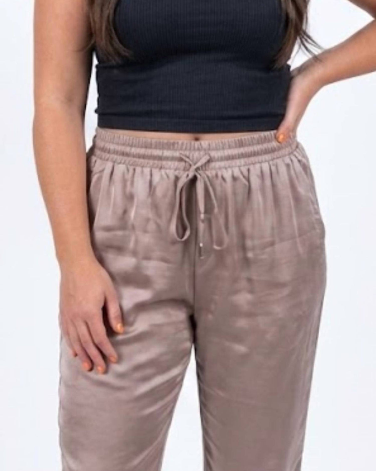 Ee:Some - Satin Jogger Pants