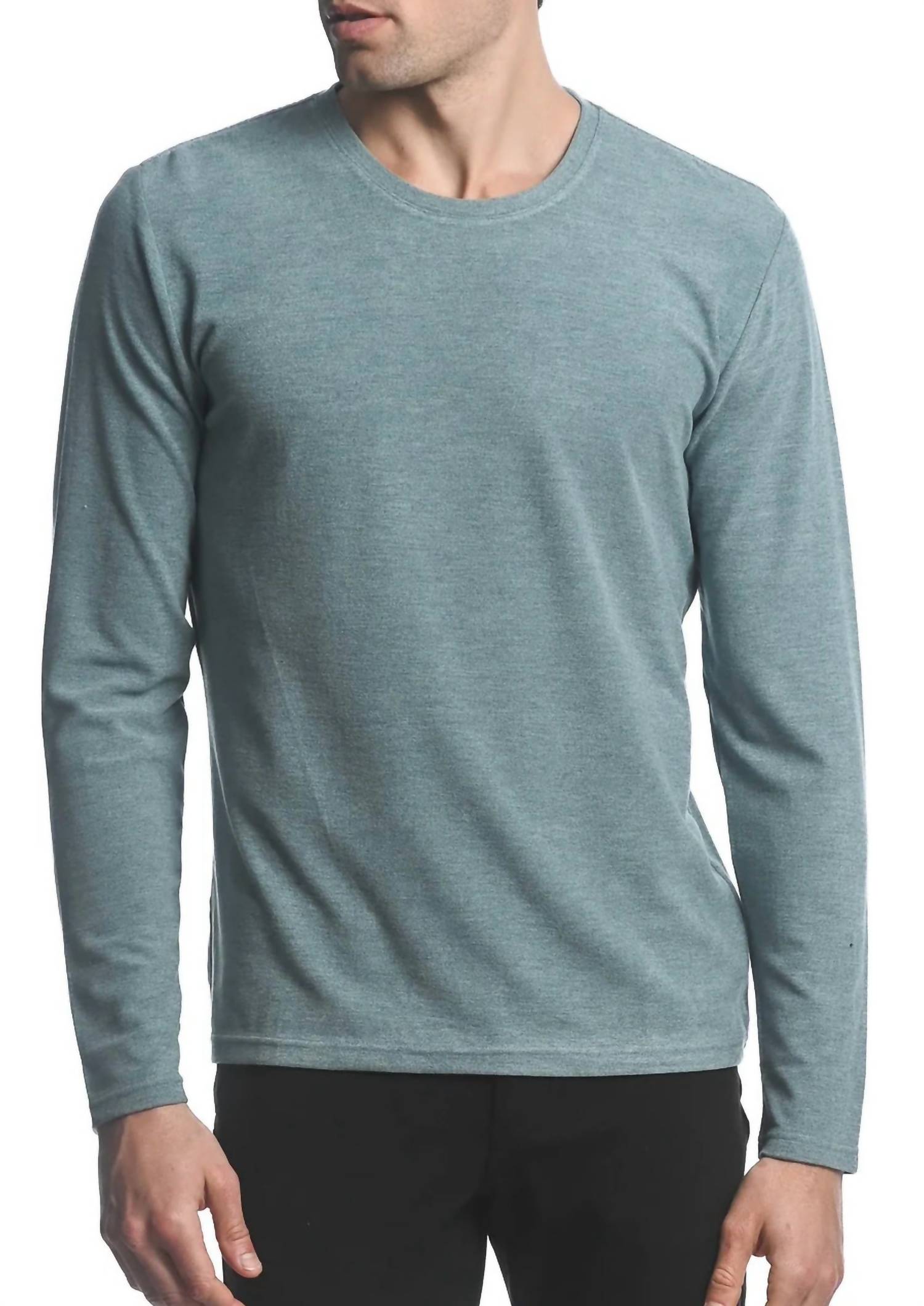 Postmarc - Stretch Knit Long Sleeve Crew Pullover Shirt