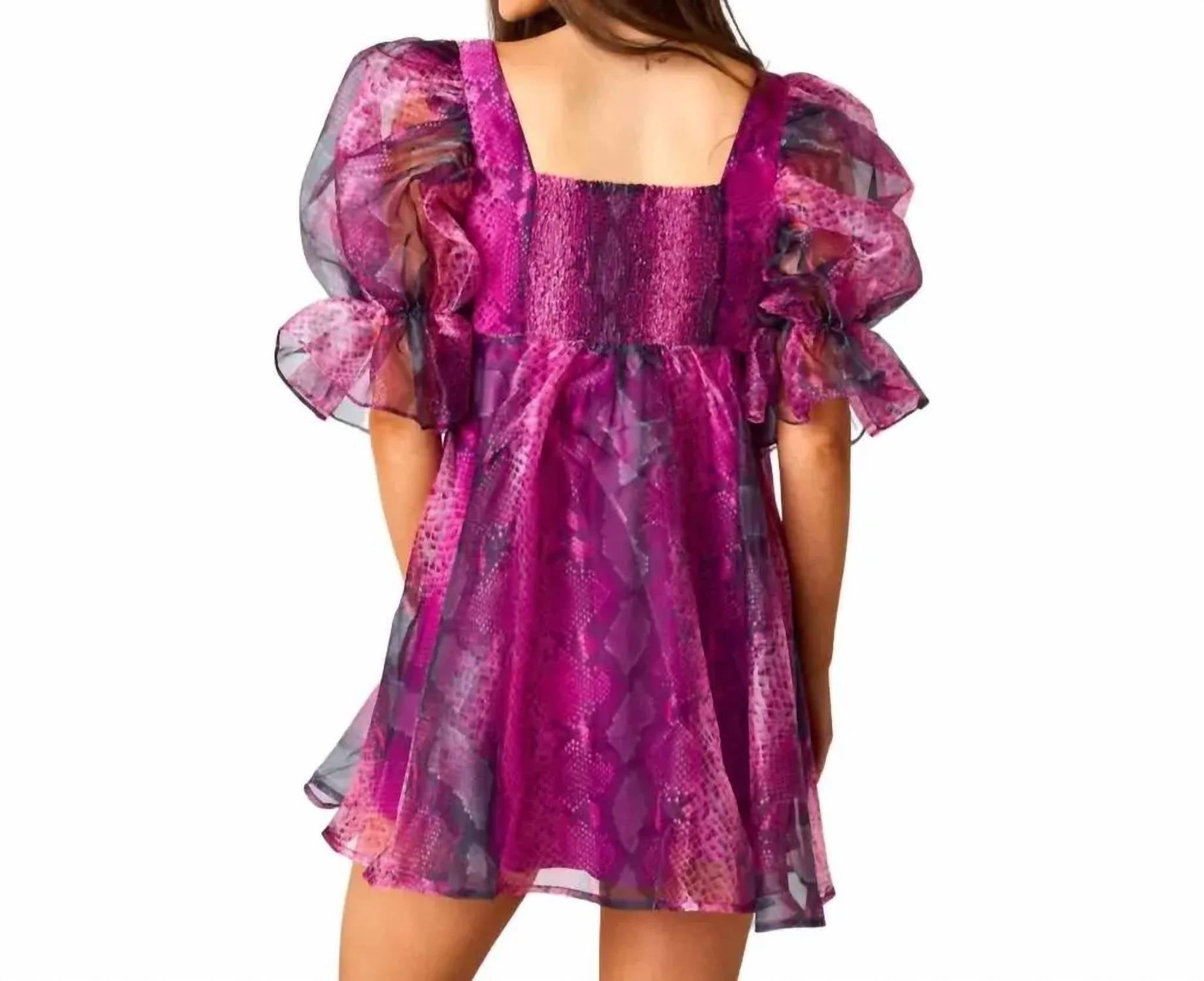 Buddylove - Betsy Puff Sleeve Babydoll Dress